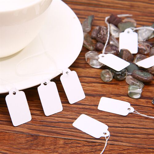 极速500pcs Price Label Tags StrinDg Tie Watch Jewelry Displa