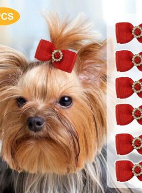 极速6Pcs Pet Hair Ropes  AdorablBe   Pet Hair Bows Pretty Do