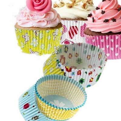 极速boutdique 100pcs paper cake cup cupcake cases liners muf