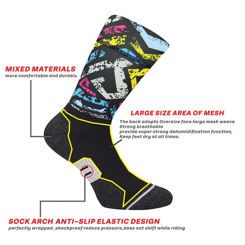 新品Anti Slip Professiontal Bike Socks Bicycle Compression S