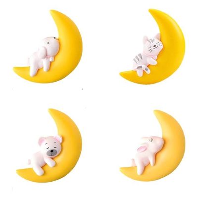 极速Cute Aquarium Floating DecorCation Moon Animals Figure F