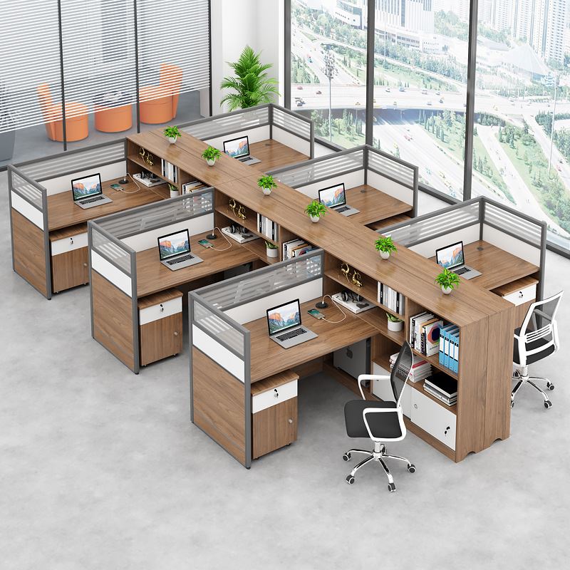 极速财务办公桌i椅组合员工屏l型f双人位办公桌子办公室现代隔断