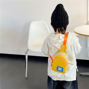 极速儿童斜挎包可爱2023新款时尚小胸包轻便O帆布包运动包迷你外