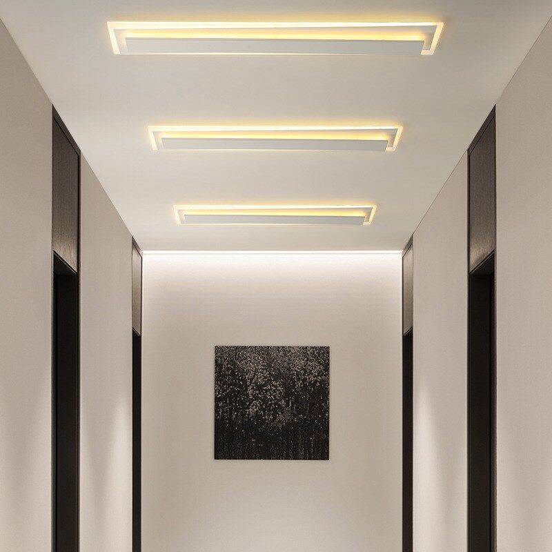 走廊灯过道灯 创意led吸顶灯简约现代L玄关灯阳台灯具衣帽间灯
