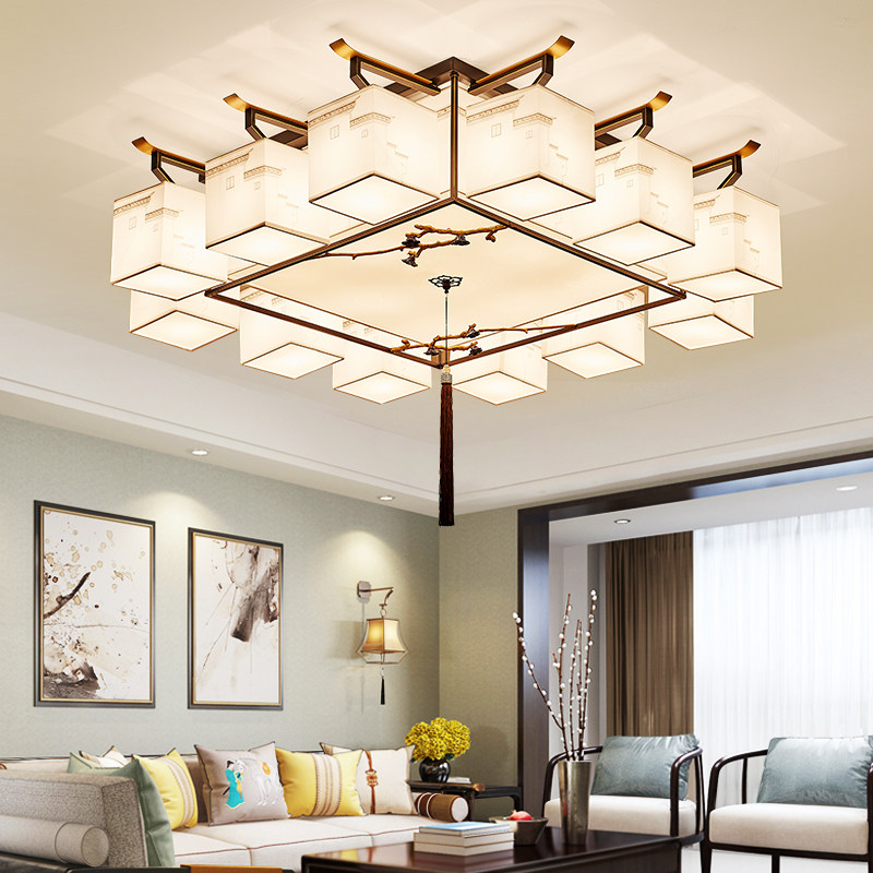 新中式吸顶灯客厅灯简约大气家用卧室房间书房餐厅禅意中国风灯具