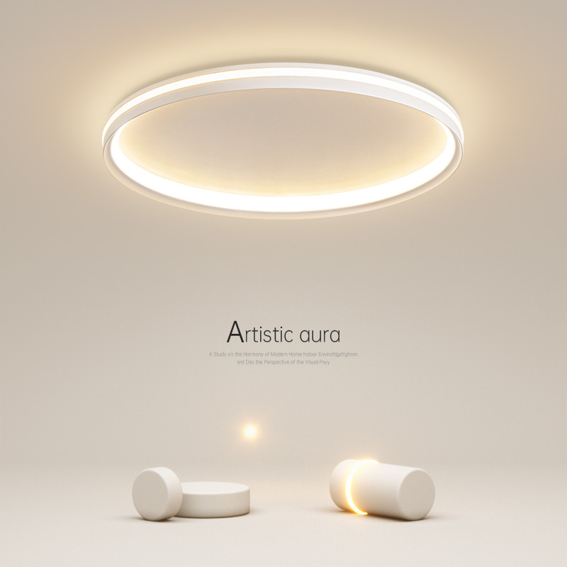 简约现代卧室灯圆形led吸顶灯创意小客厅L灯餐厅书房公寓房间灯具