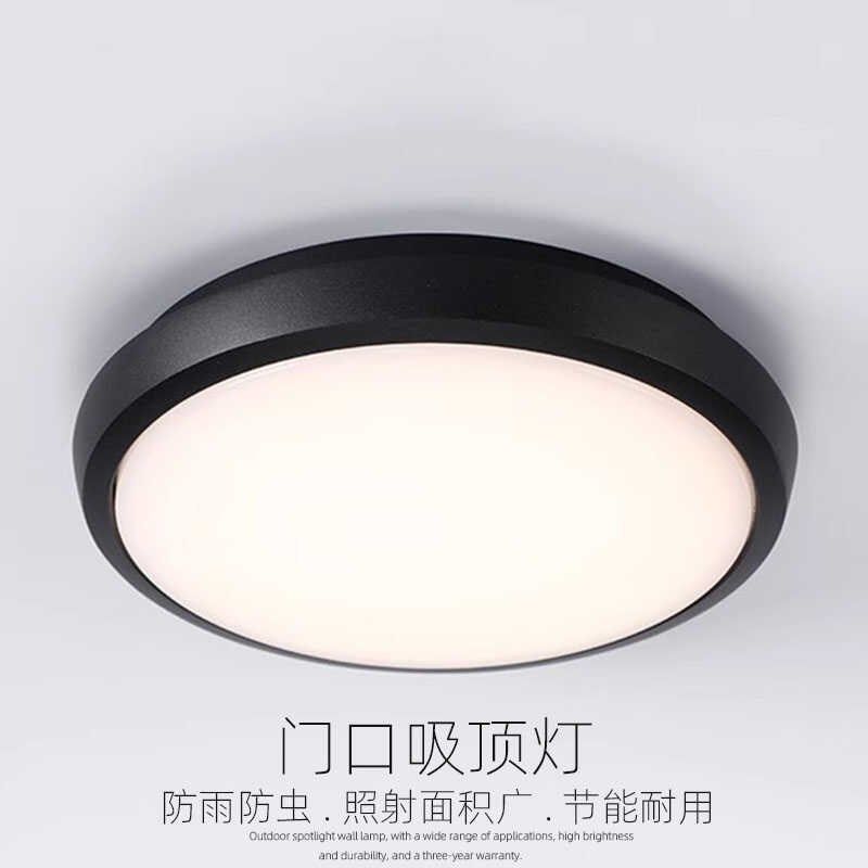 户外入户门口吸顶灯防雨防虫室外庭院走廊别墅屋檐过道玄关阳台灯