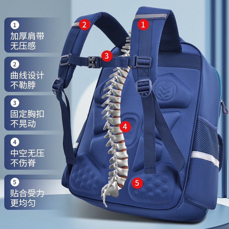 2023新款儿童书包小学生印LOGO1-3-6年级男孩S女孩防泼水轻便减负