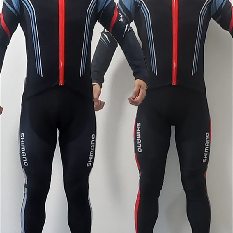 外贸库存男款背带长裤长袖自行车骑行服套装速干排汗夏季防晒透气