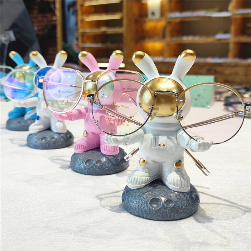 创意可爱动物眼镜搁架儿童眼镜展示架家居办公桌摆件陈列道具礼物