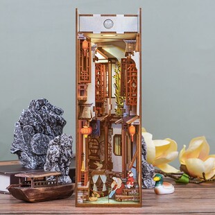 水乡人家感应夜灯3d拼装书立体拼图江南微观世界diy小屋手工礼物
