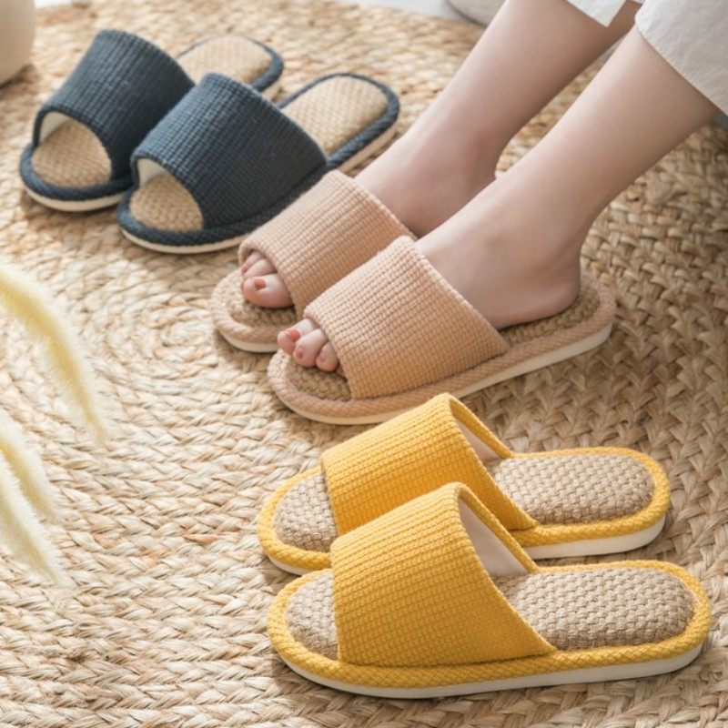 夏季情侣居家亚麻拖鞋男士室内地板防滑I软底防臭静音家用凉拖鞋,居家布艺,居家凉拖/凉鞋,淘宝优惠券,粉丝福利购,淘宝优惠卷
