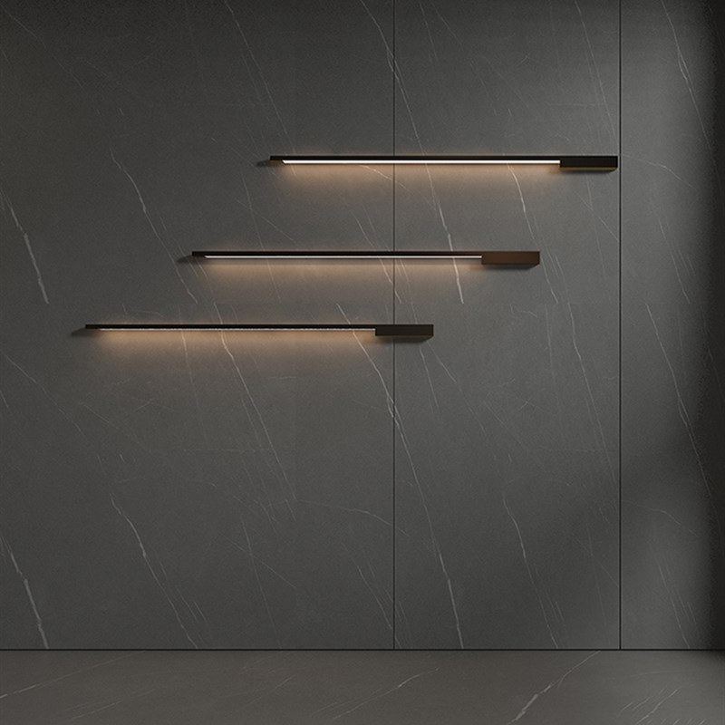 长条壁灯卧室床头分左右线条灯现代简约北欧极简背景墙壁单面发光