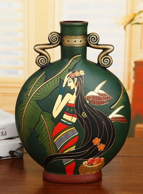 客厅酒柜摆件装饰创意西双版纳旅游纪念品少女摆设电视柜结婚礼物