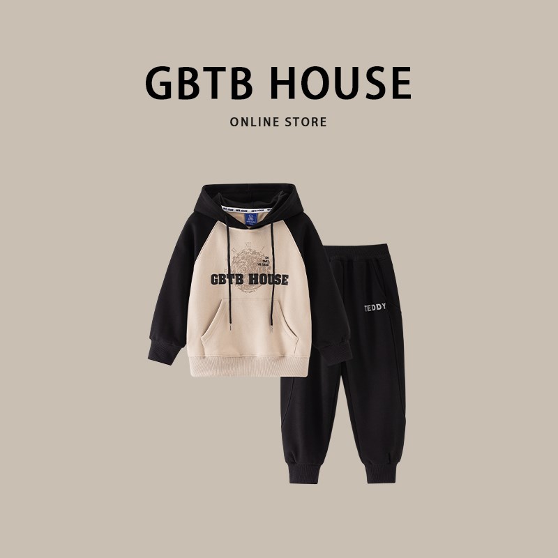 5大童装7男童卫衣套装2024新款春装12男孩春秋款15岁儿Z童运动潮