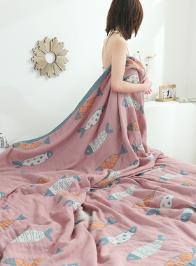 纱布毛巾被子夏季薄盖毯空调被加厚单双大人可水洗纯棉夏凉被全棉