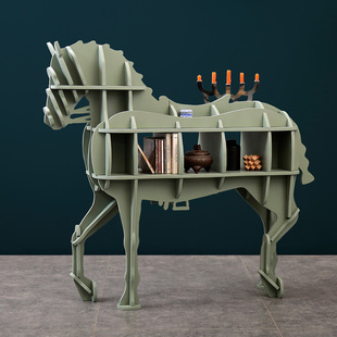 北欧纯实木沙发隔断边柜拱形书柜 家用书柜边柜客厅柜书架置物柜