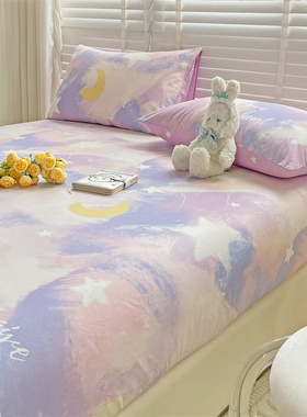 纯棉床包单件2023新款全棉单人学生宿舍席梦思床垫保护套罩Y90x19