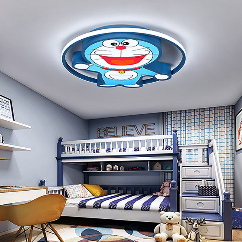 儿童房LED卧室灯男孩女孩房间灯现代简约卡通创意飞机护眼吸顶灯
