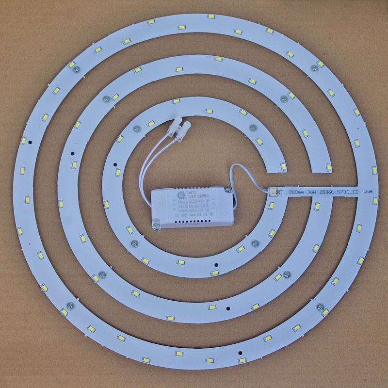 风扇灯替换led吸顶灯灯芯灯板圆形灯条灯带灯盘三色变光遥控卧室