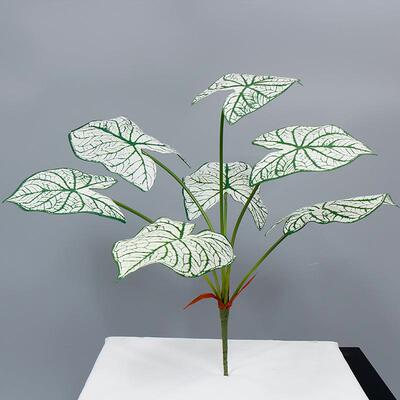 把仿真七头彩芋叶束假-BS10204植台物盆栽绿植墙背景饰装创意客厅