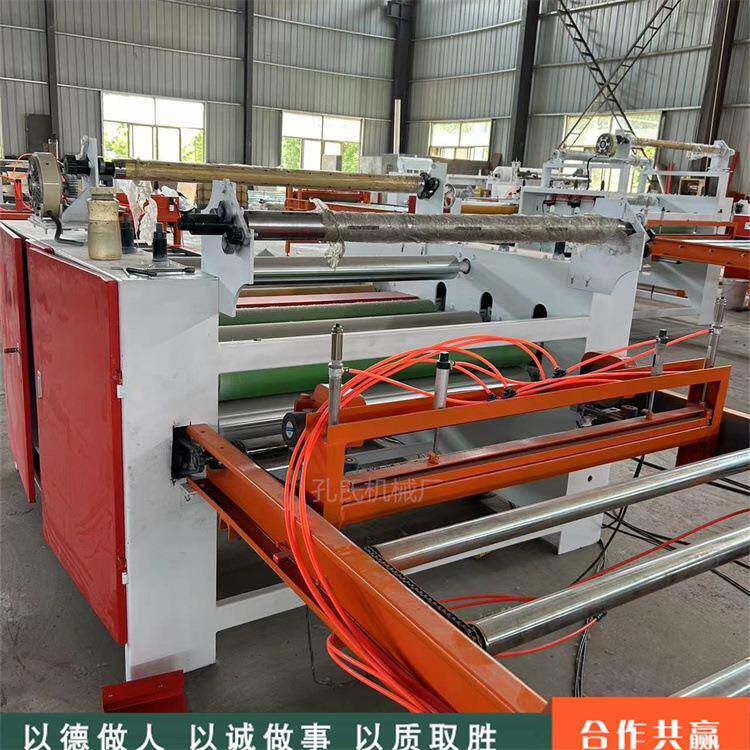 动码垛密度自板双面涂胶合机 喜庆挂件红纸植绒1300贴布白乳平胶