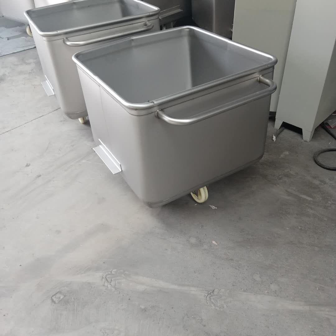 食HKA品料机配套用小料车 不锈钢00升带挂耳小料车冻肉解2冻上料