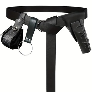 中世纪男士皮革护腕护手腰包剑鞘肩甲复古护腕蒸汽朋克狂欢节