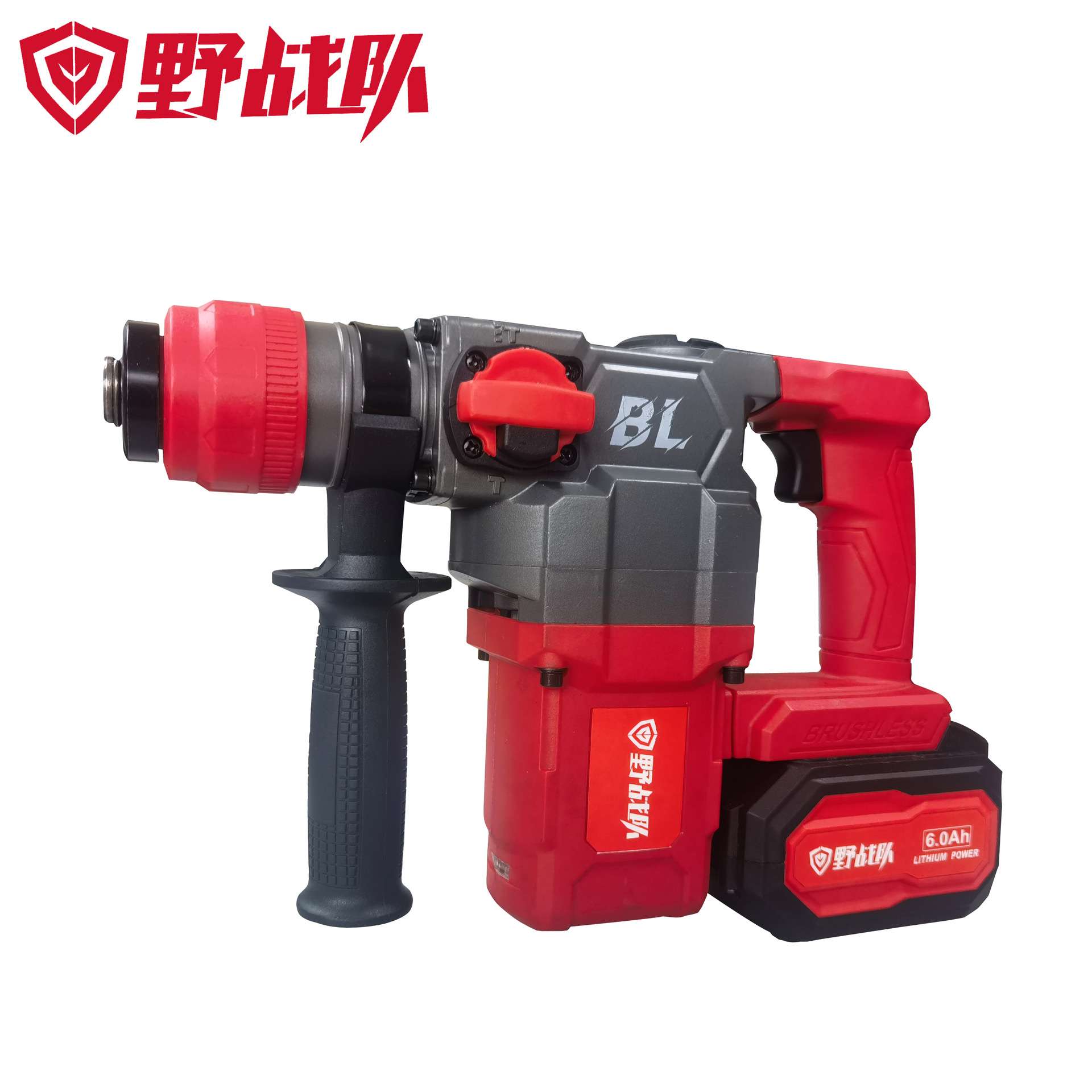 野战队无刷锂电重锤 YZD9226工业级锂电多功能电锤冲击钻电动工具