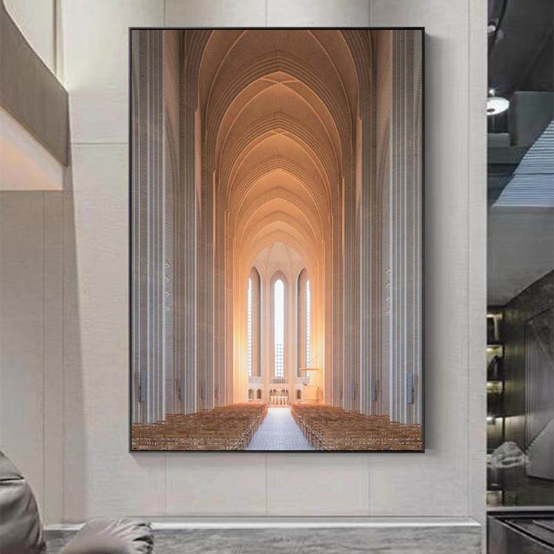意式轻奢欧式教堂复古玄关空间建筑装饰画高级感简约大气巨幅挂画,农机/农具/农膜,播种栽苗器/地膜机,淘宝优惠券,粉丝福利购,淘宝优惠卷
