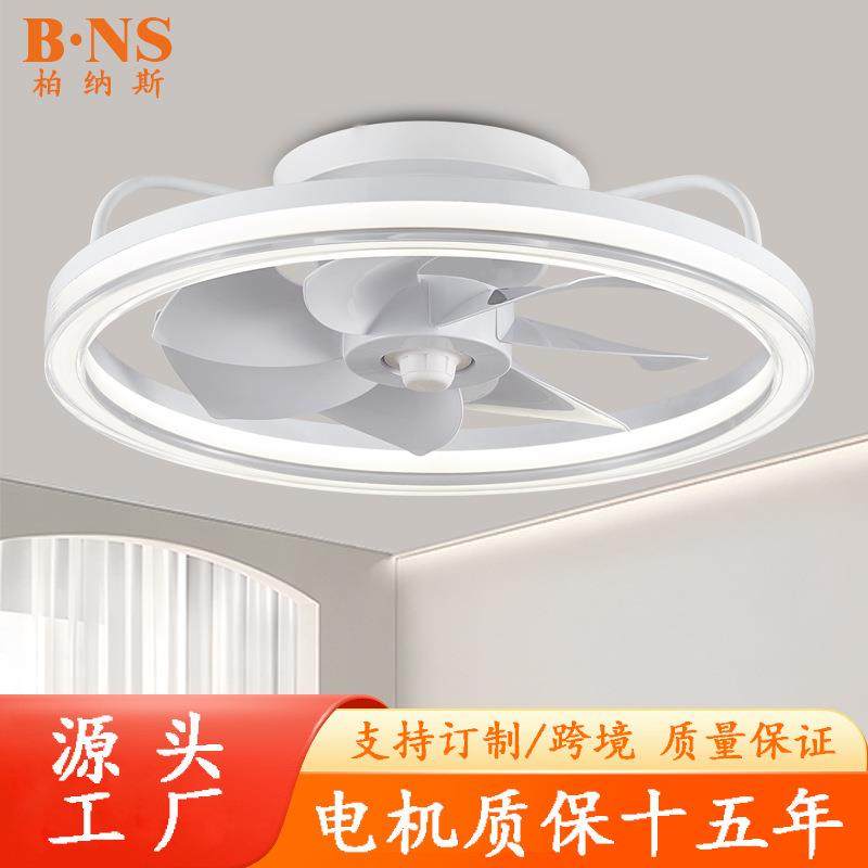 外贸跨境亚马逊吸顶风扇灯智能遥控LED110V美式简约卧室风扇灯