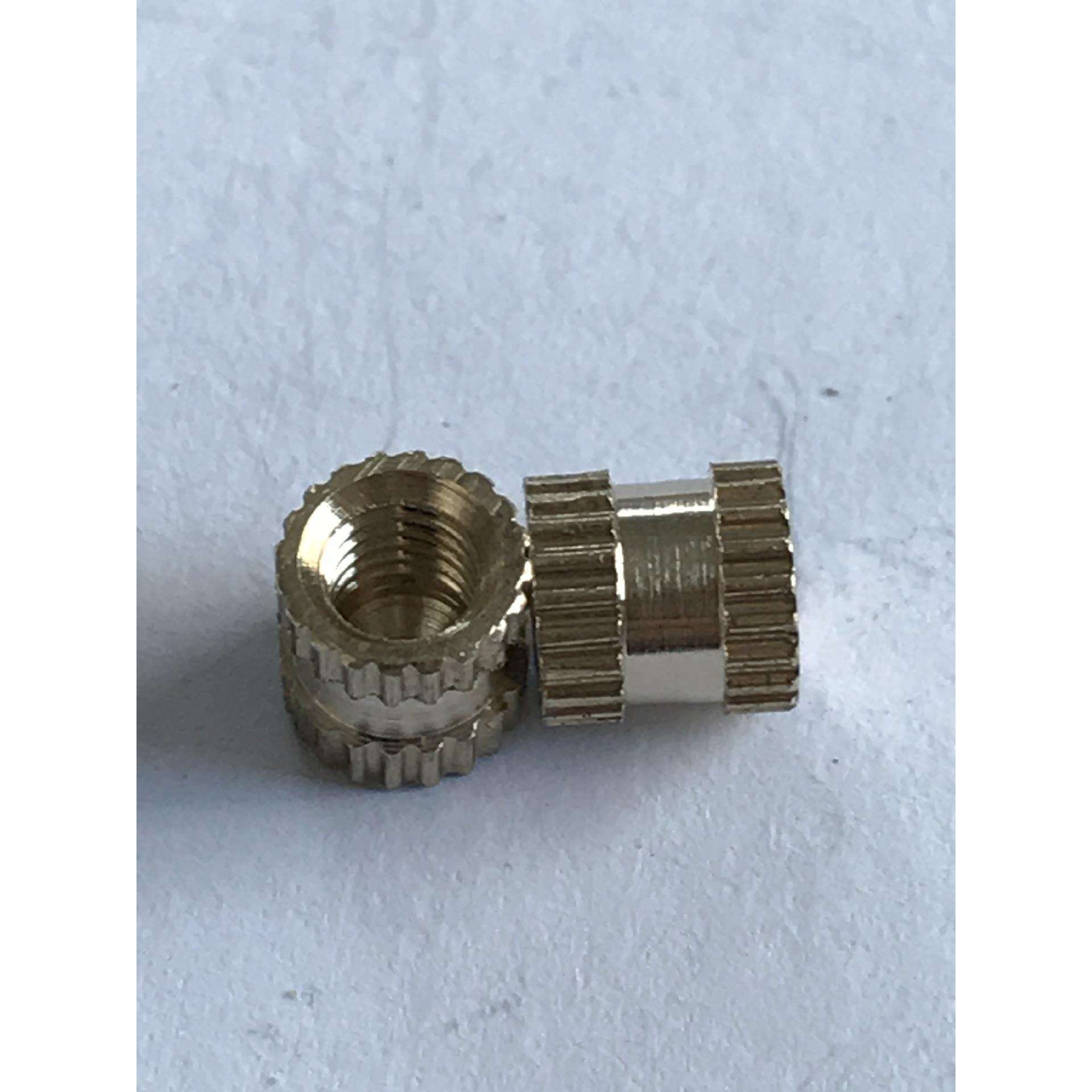 m5×10A型通孔铜嵌件 铜镶件厂价铜镶件滚花螺母卡件现货直销