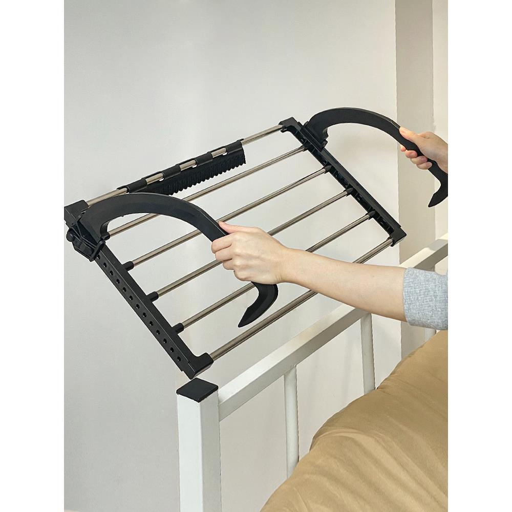 宿舍衣架延伸床尾衣物收纳挂架寝室床边床上放衣服神器上铺置物架