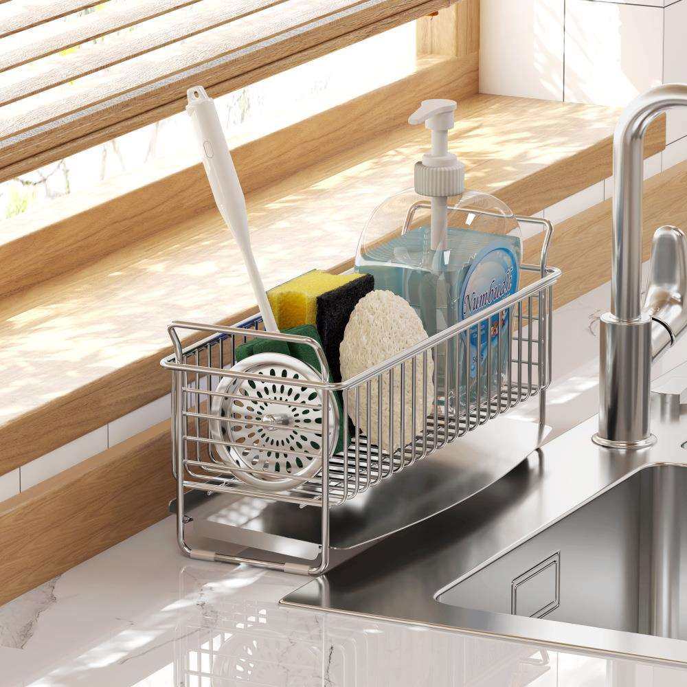 新款海绵沥水架304不锈钢水槽窄边收纳篮水槽洗洁精百洁布台面架,农机/农具/农膜,播种栽苗器/地膜机,淘宝优惠券,粉丝福利购,淘宝优惠卷