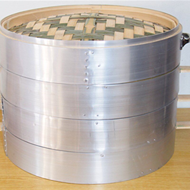 竹制大蒸笼 家用铝包边蒸笼不锈钢 包子蒸笼 竹制笼屉52大锅笼屉