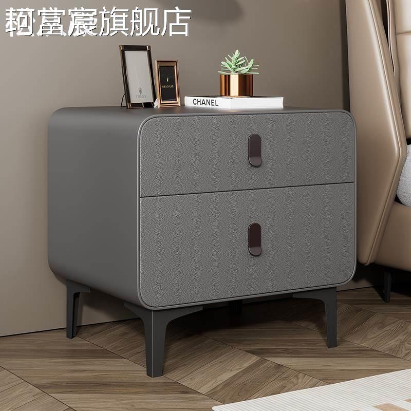 珂富宸实木 床 头 柜 简约现代卧室 床 边 柜 2024新款轻奢高级感小型收 纳 柜 子摆件饰品垫垫