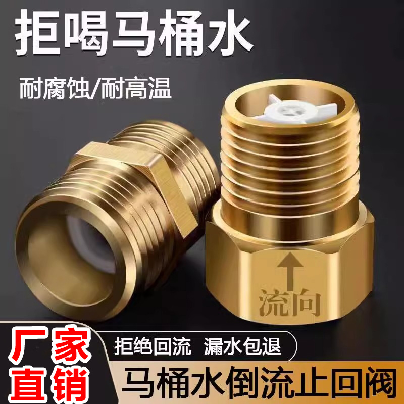 单向止回阀卫生间水管马桶防反水回水水表逆止阀热水器4分止逆阀