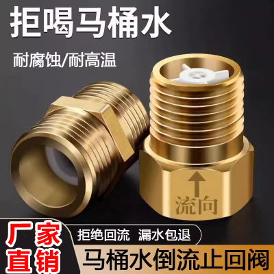 单向止回阀卫生间水管马桶防反水回水水表逆止阀热水器4分止逆阀