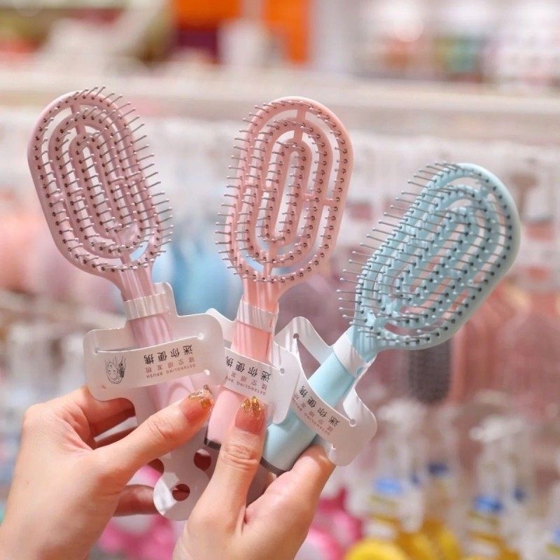 便携立式迷你排骨梳梳子女士网红蓬松高颅顶发型带清洁刷神器家用