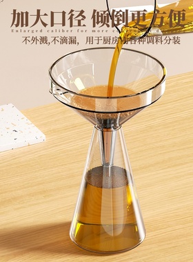 漏斗器家用厨房长颈塑料大小口径奶粉倒油漏斗食品级酒吊子打酒器
