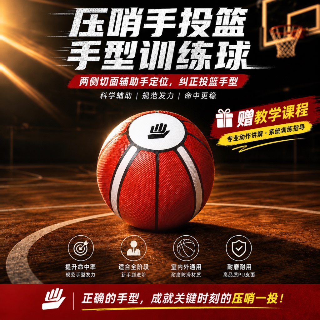 压哨手投篮手型训练球篮球投篮