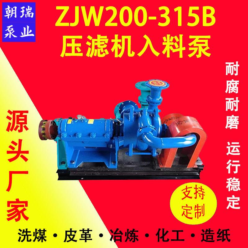 ZJW200-315B压滤机入料泵卧式离心泵煤泥污泥洗沙场给料专用泵