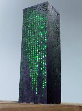 跨境爆款green code lamp绿色代码夜灯象形文字灯箱led灯气氛台灯