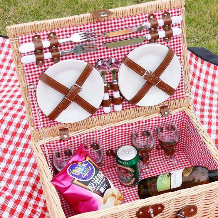 工厂现货 柳编手提带盖收纳筐 户外藤编带餐具保温田园ins野餐篮,鲜花速递/花卉仿真/绿植园艺,其它园艺用品,淘宝优惠券,粉丝福利购,淘宝优惠卷