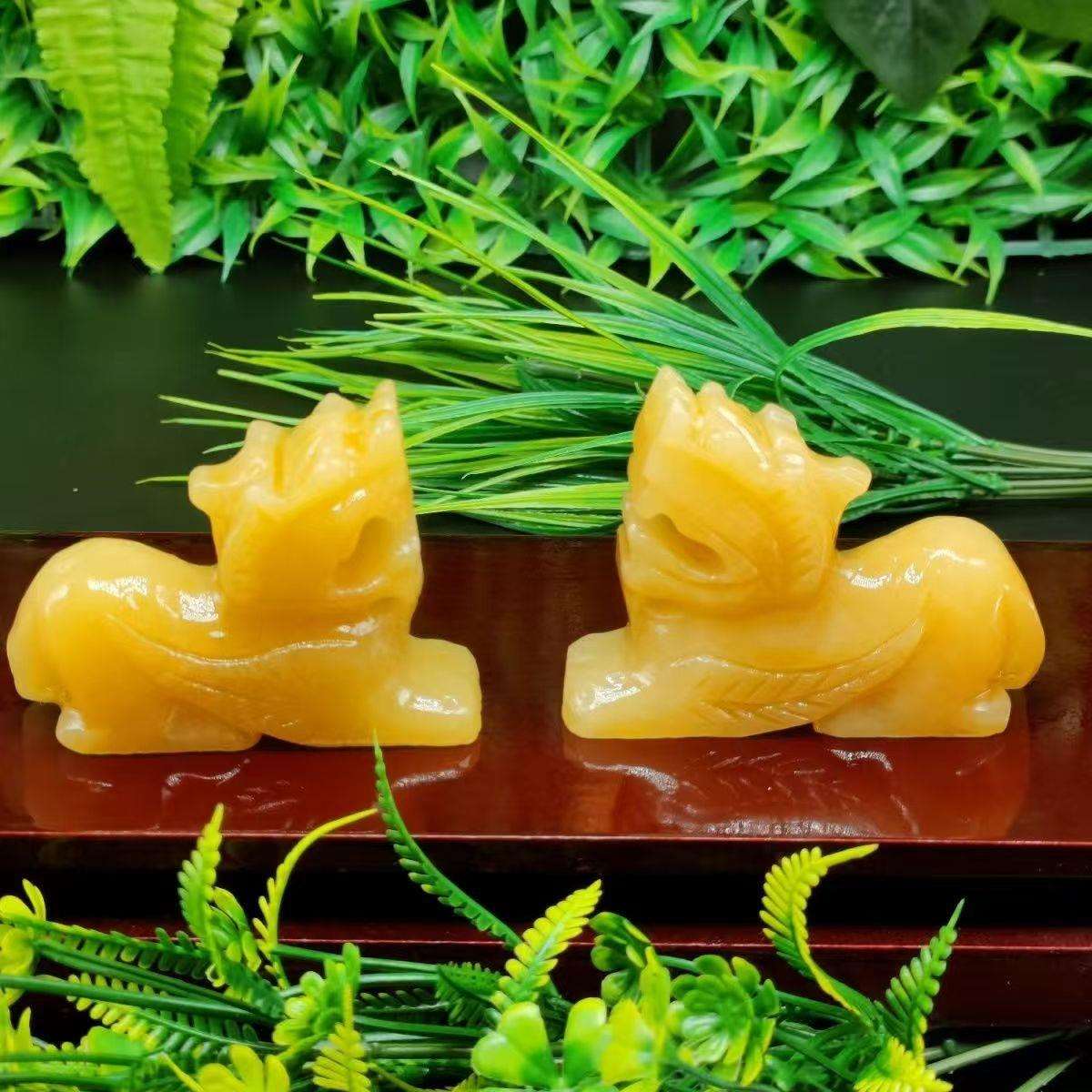 米黄玉貔貅摆件雕刻工艺品办公室桌面客厅玄关店铺收银台居家