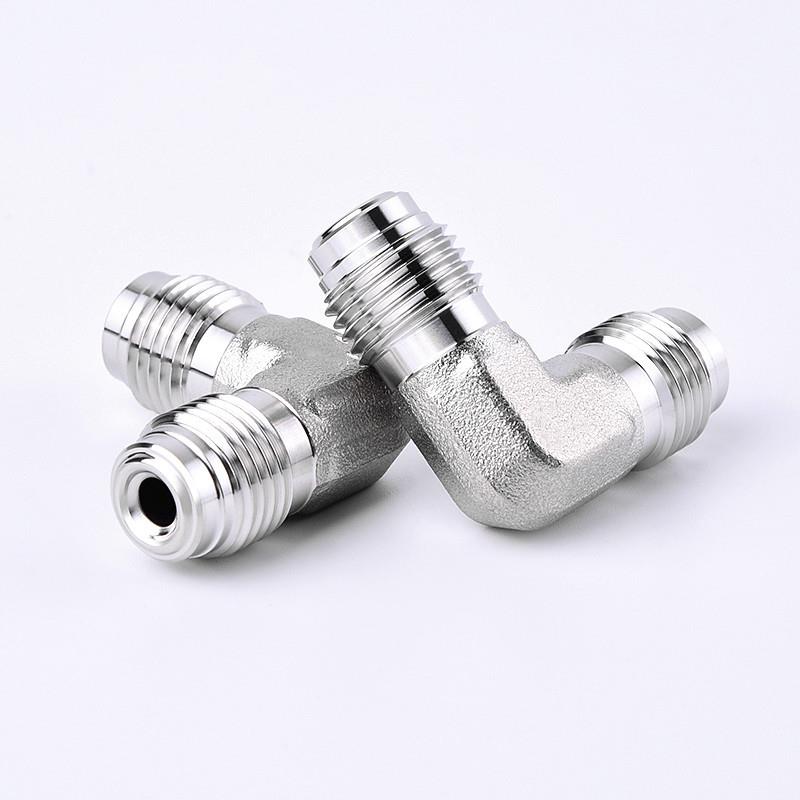 不锈钢316L 1/4VCR弯头 公头双外丝VCR1/2 外螺纹直角接头
