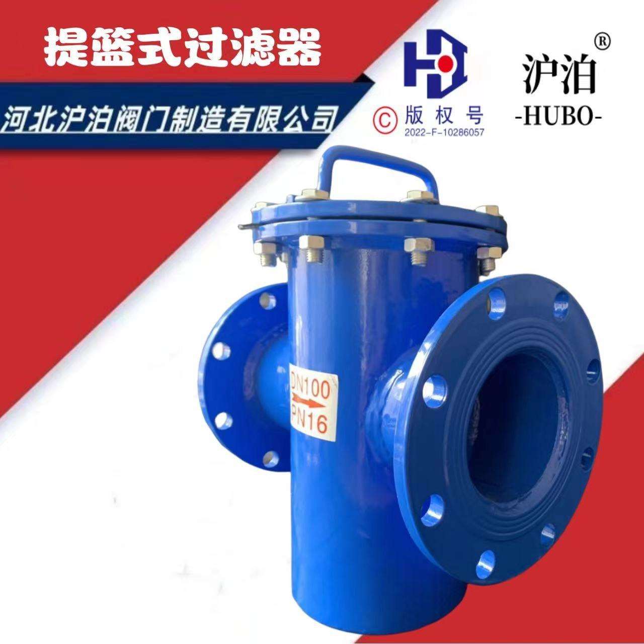 厂家直供提篮式直通式过滤器 快开蓝式过滤器 蓝式除污器