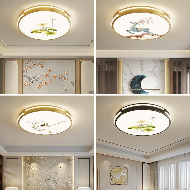 全铜卧室灯led吸顶灯超亮客厅餐厅灯具简约现代书房家用中山灯具