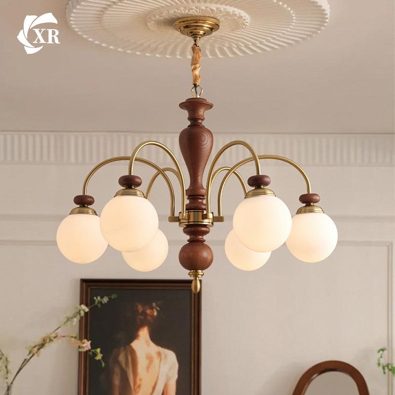 中古风法式复古吊灯卧室客厅主灯新中式美式简约书房餐厅吸顶灯具