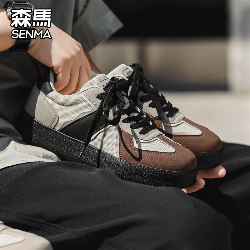 森马德训鞋复古增高休闲板鞋